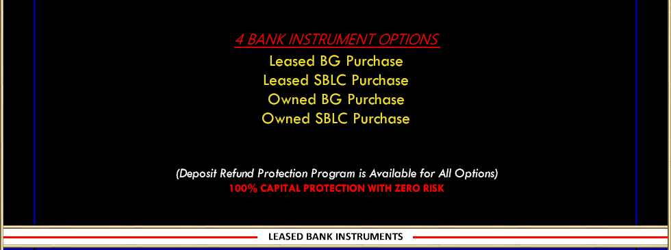 MILLIONAIRE FINANCIERS Bank Instruments Purchase